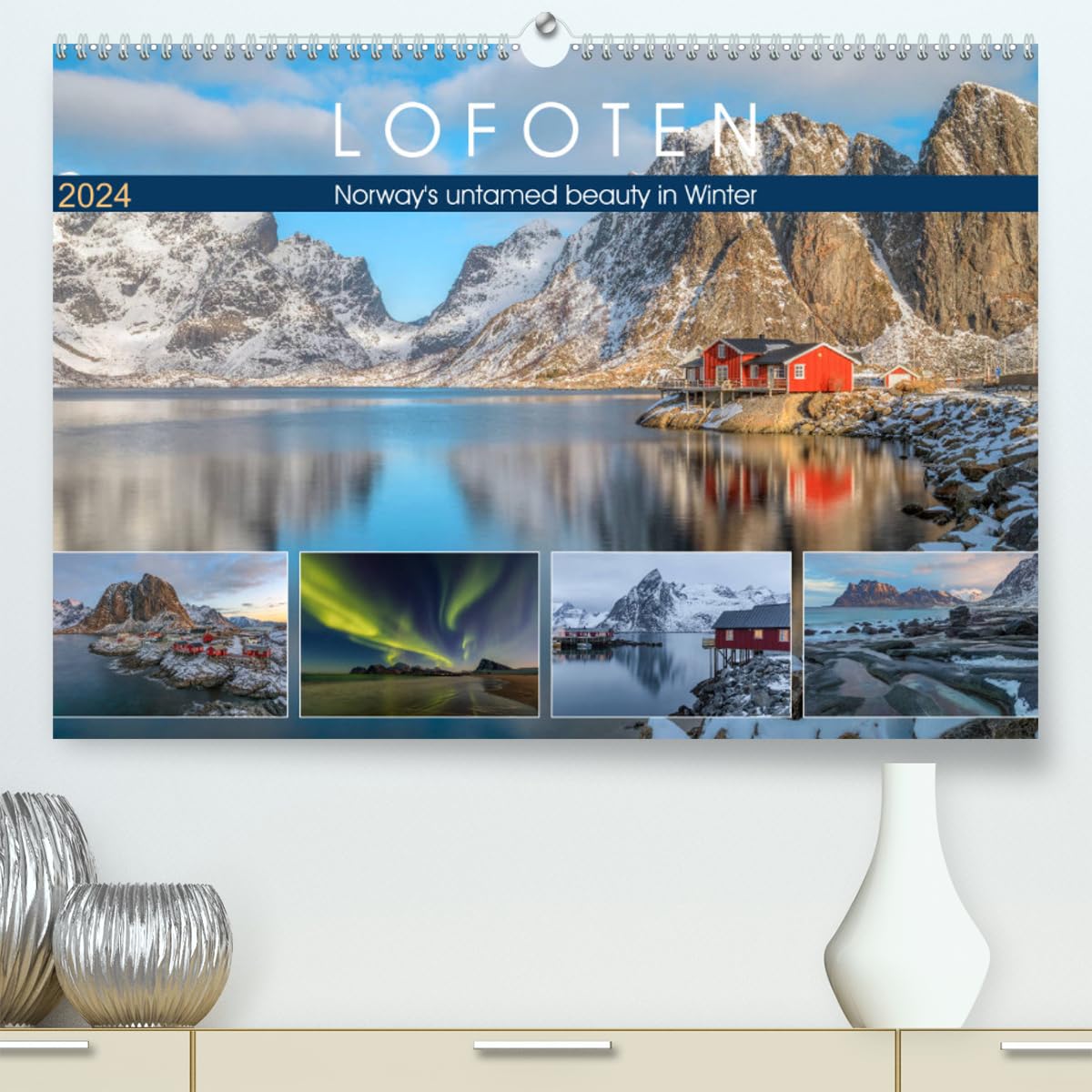 Lofoten, Norway's untamed beauty in Winter (hochwertiger Premium Wandkalender 2024 DIN A2 quer), Kunstdruck in Hochglanz Books