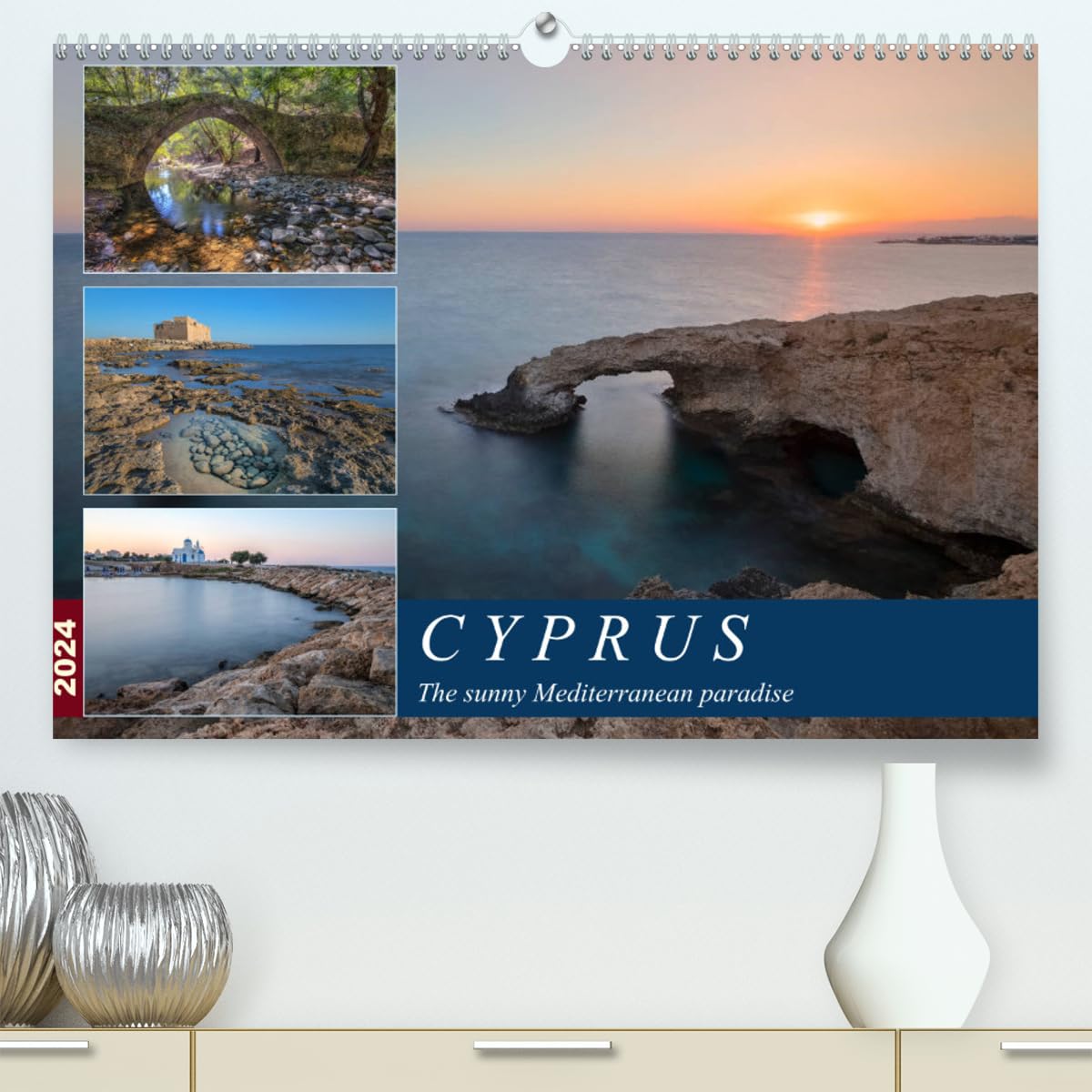 Cyprus, the sunny Mediterranean paradise (hochwertiger Premium Wandkalender 2024 DIN A2 quer), Kunstdruck in Hochglanz Books