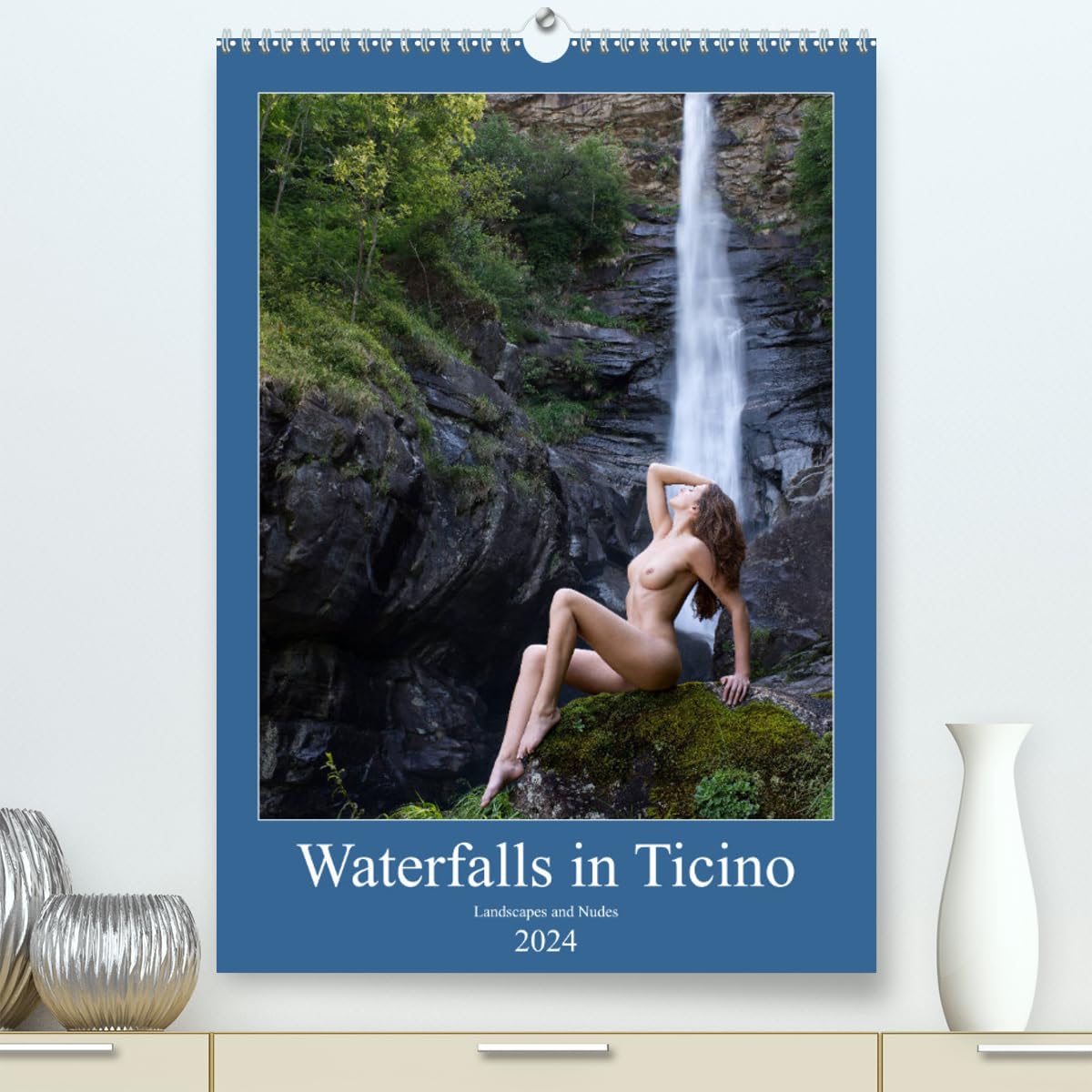 Waterfalls in Ticino (hochwertiger Premium Wandkalender 2024 DIN A2 hoch), Kunstdruck in Hochglanz Calendars