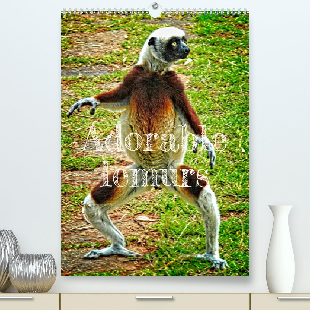 Adorable lemurs (hochwertiger Premium Wandkalender 2024 DIN A2 hoch), Kunstdruck in Hochglanz Books