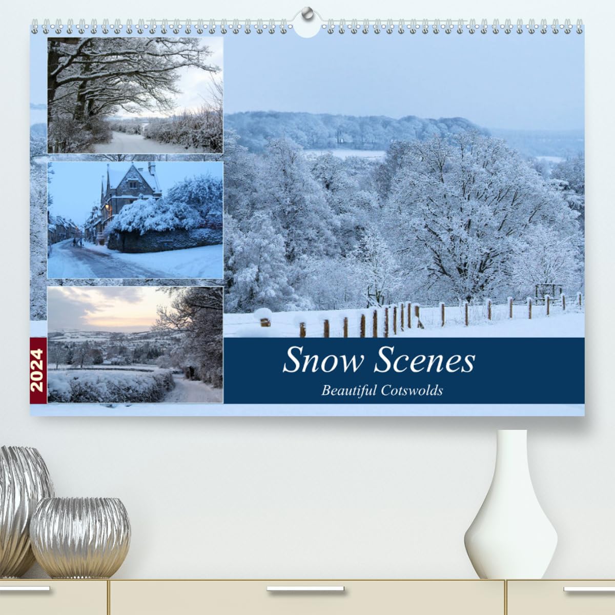 Snow Scenes (hochwertiger Premium Wandkalender 2024 DIN A2 quer), Kunstdruck in Hochglanz Books
