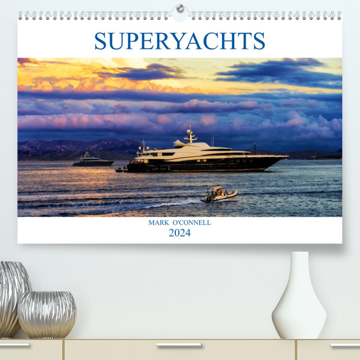 SUPERYACHTS (hochwertiger Premium Wandkalender 2024 DIN A2 quer), Kunstdruck in Hochglanz Books