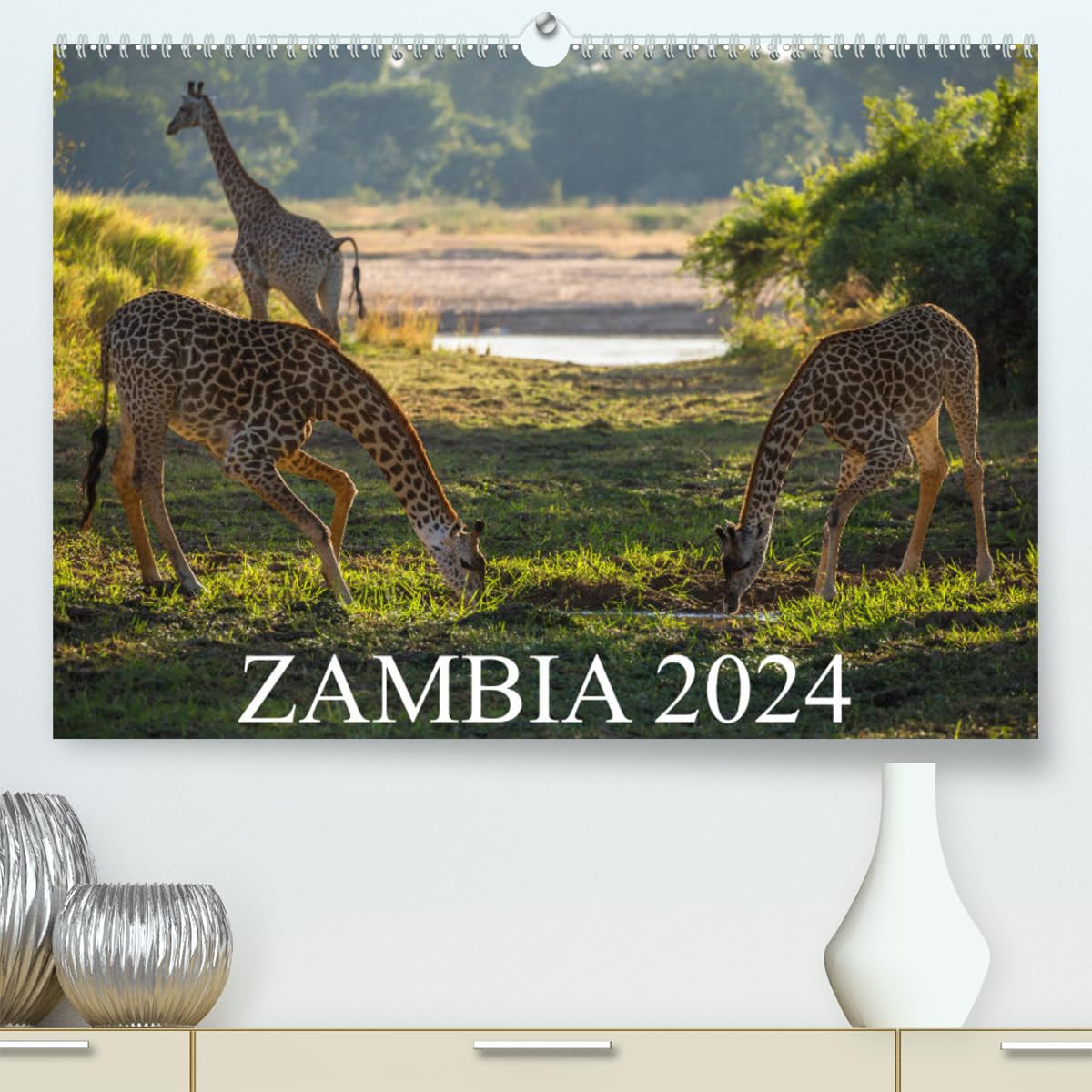 Zambia (hochwertiger Premium Wandkalender 2024 DIN A2 quer), Kunstdruck in Hochglanz Books
