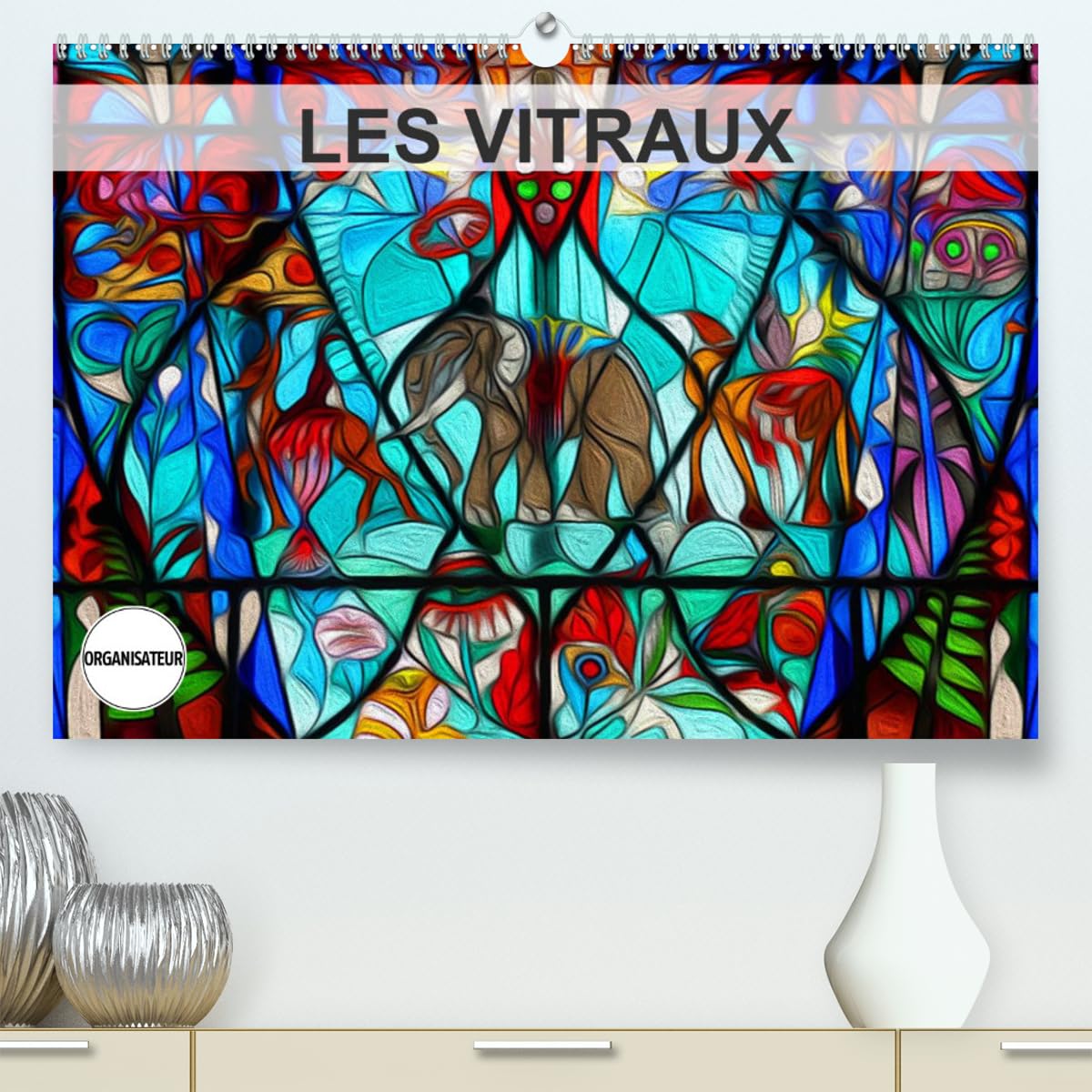 LES VITRAUX (hochwertiger Premium Wandkalender 2024 DIN A2 quer), Kunstdruck in Hochglanz Books