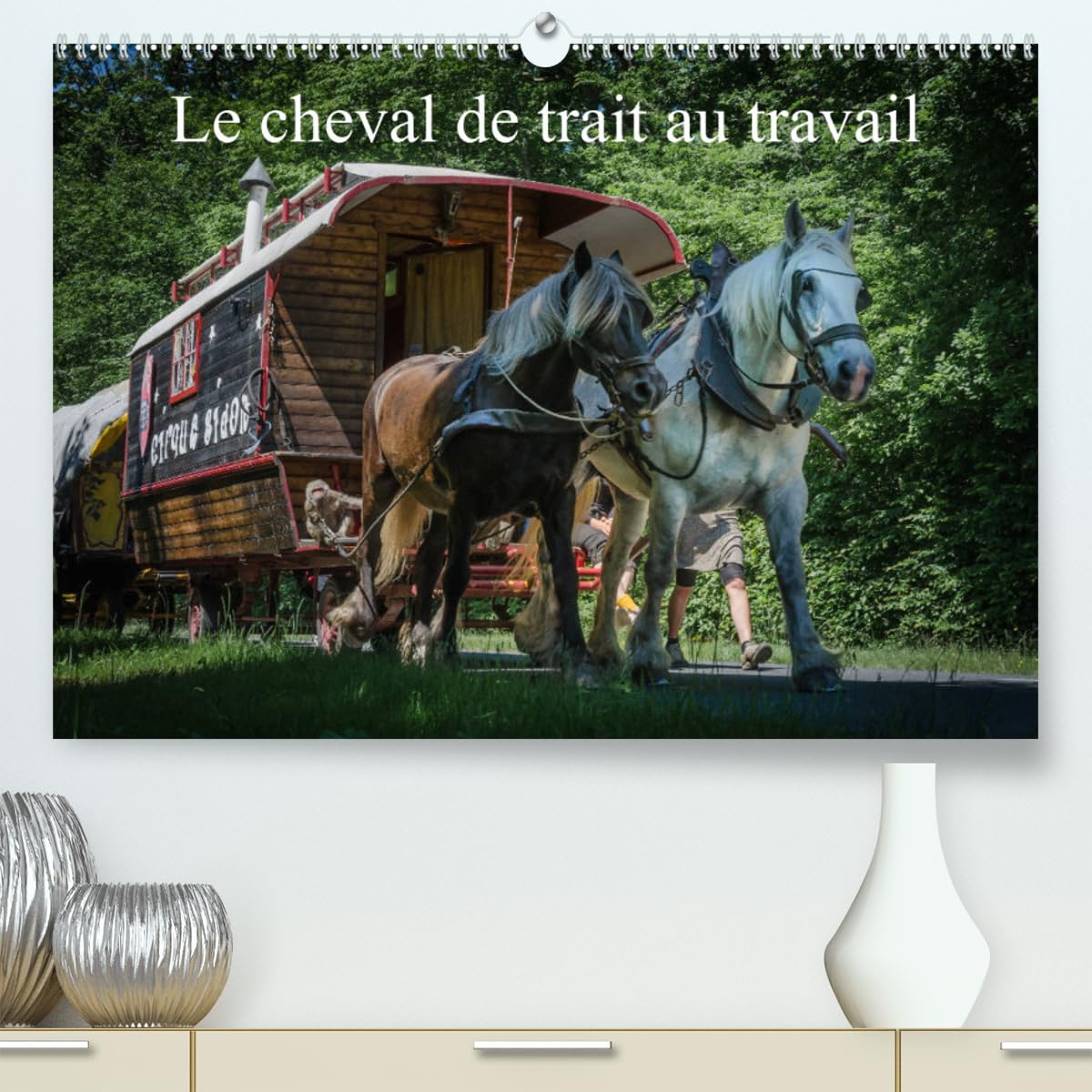 Le cheval de trait au travail (hochwertiger Premium Wandkalender 2024 DIN A2 quer), Kunstdruck in Hochglanz Books