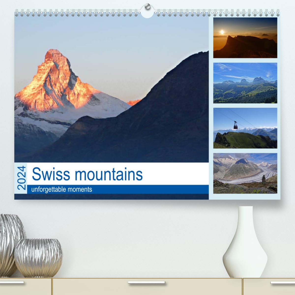 Swiss mountains unforgettable moments (hochwertiger Premium Wandkalender 2024 DIN A2 quer), Kunstdruck in Hochglanz Books