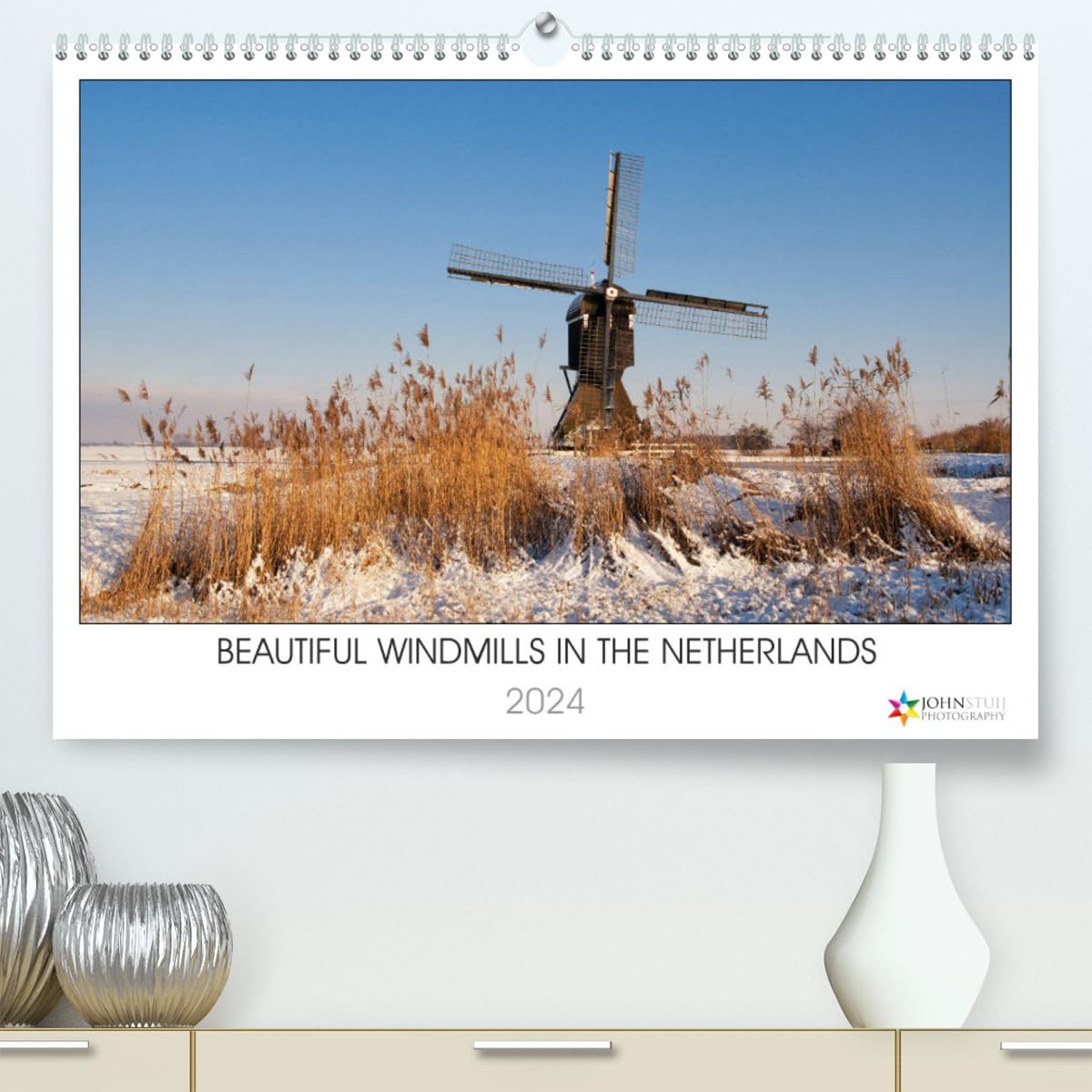 Beautiful windmills in the Netherlands (hochwertiger Premium Wandkalender 2024 DIN A2 quer), Kunstdruck in Hochglanz Books