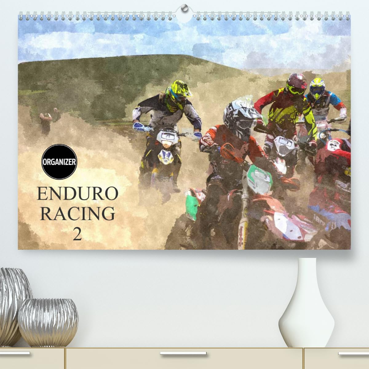 ENDURO RACING 2 (hochwertiger Premium Wandkalender 2024 DIN A2 quer), Kunstdruck in Hochglanz Leisure & Fun