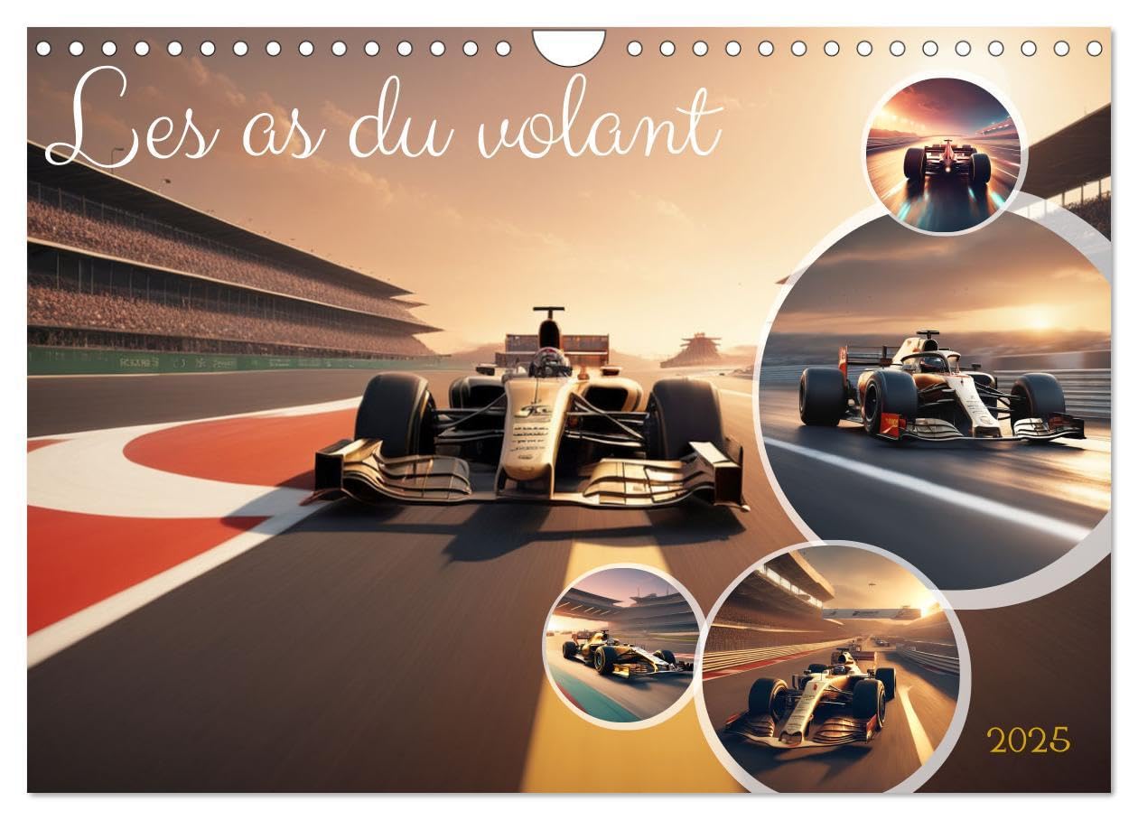Les as du volant (Calendrier mural 2025 DIN A4 vertical), CALVENDO calendrier mensuel : Découvrez l'excitation et l'adrénaline de la Formule 1, le sport automobile ultime qui repousse les limites de la vitesse et de la performance. book