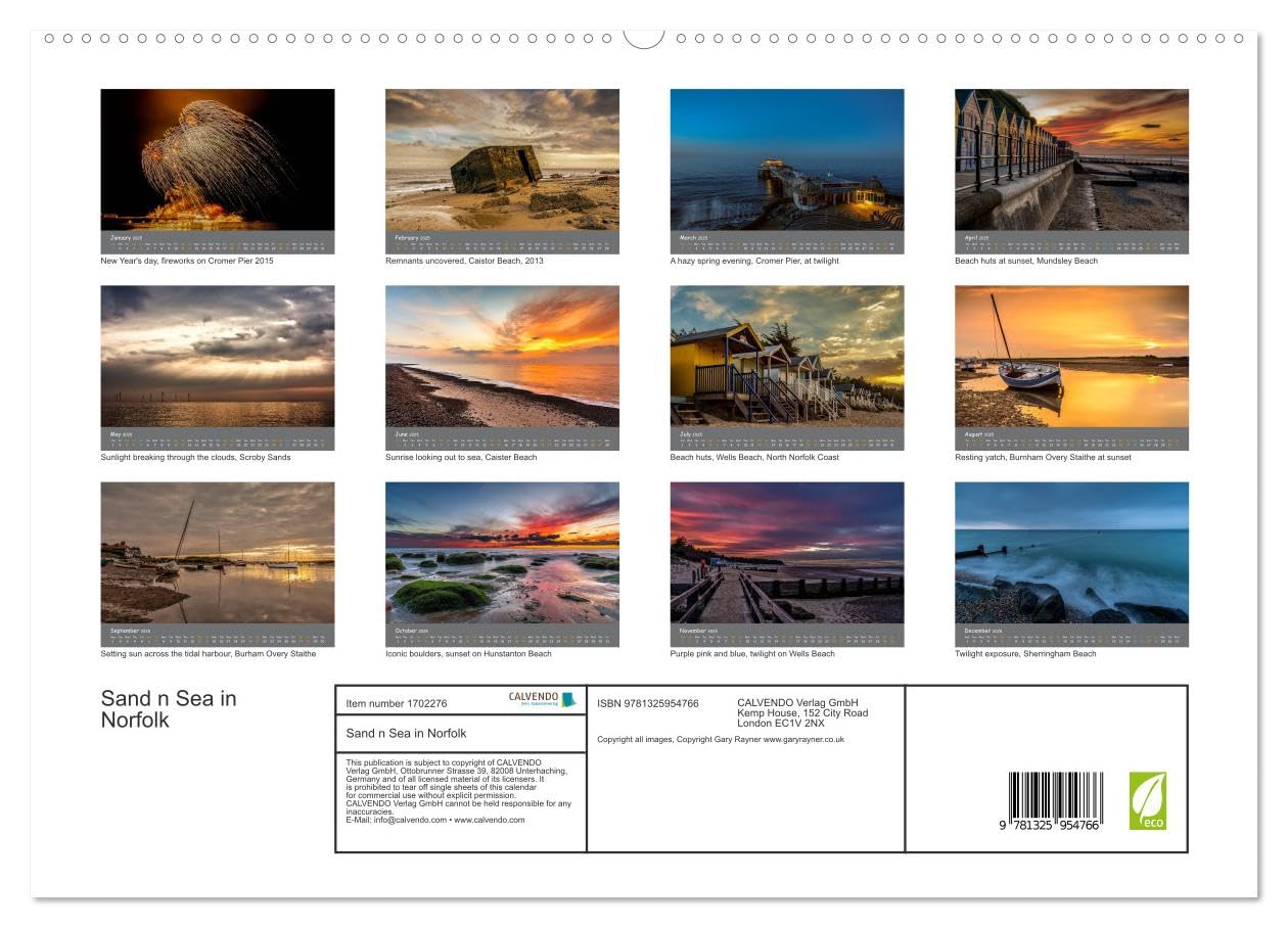 Sand n Sea in Norfolk (hochwertiger Premium Wandkalender 2025 DIN A2 quer), Kunstdruck in Hochglanz Books
