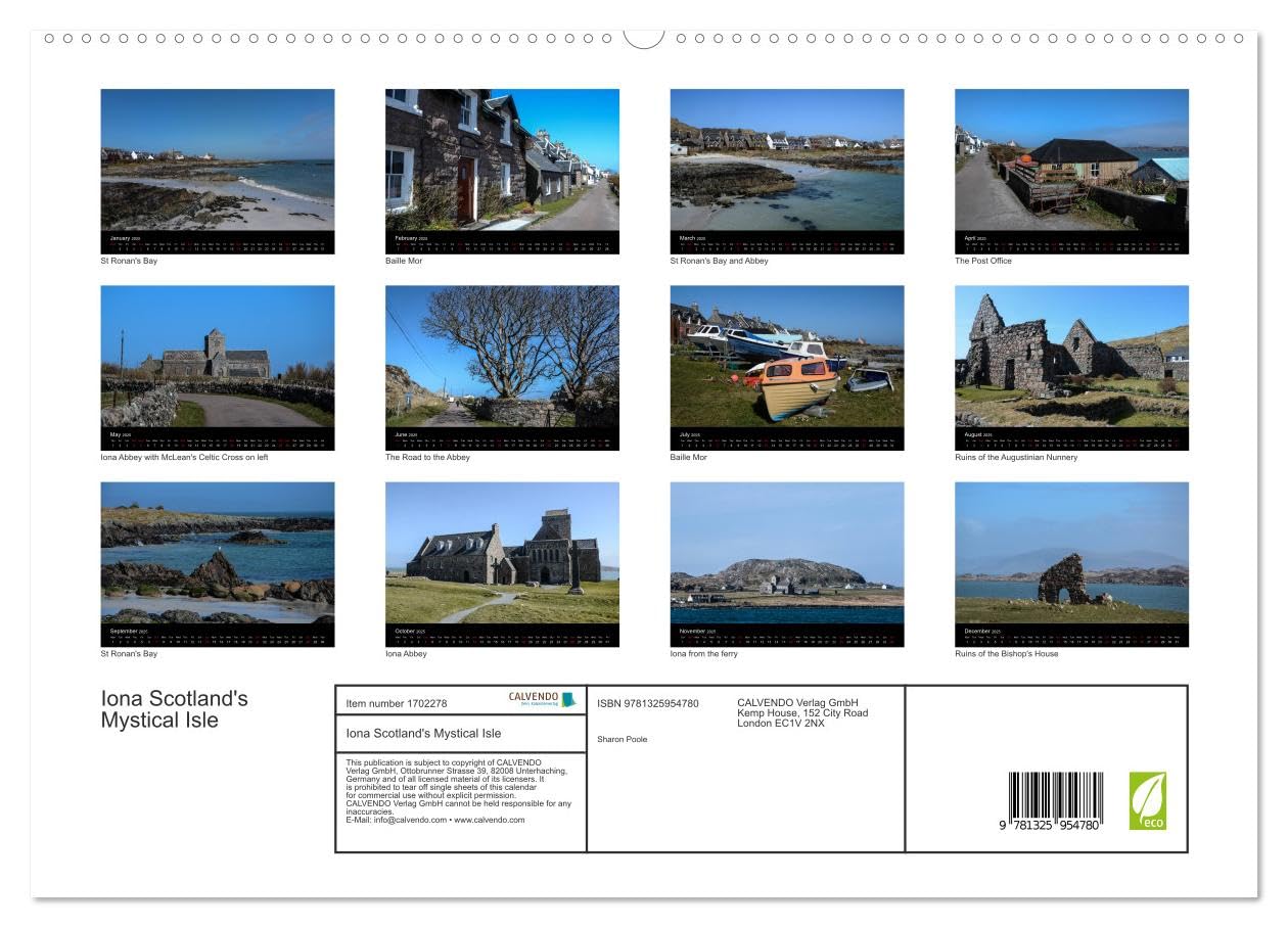 Iona Scotland's Mystical Isle (hochwertiger Premium Wandkalender 2025 DIN A2 quer), Kunstdruck in Hochglanz Books