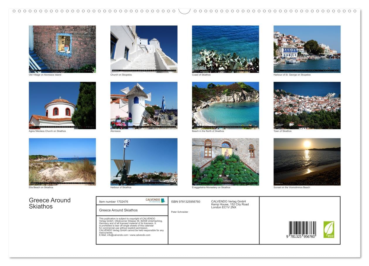 Greece Around Skiathos (hochwertiger Premium Wandkalender 2025 DIN A2 quer), Kunstdruck in Hochglanz Books
