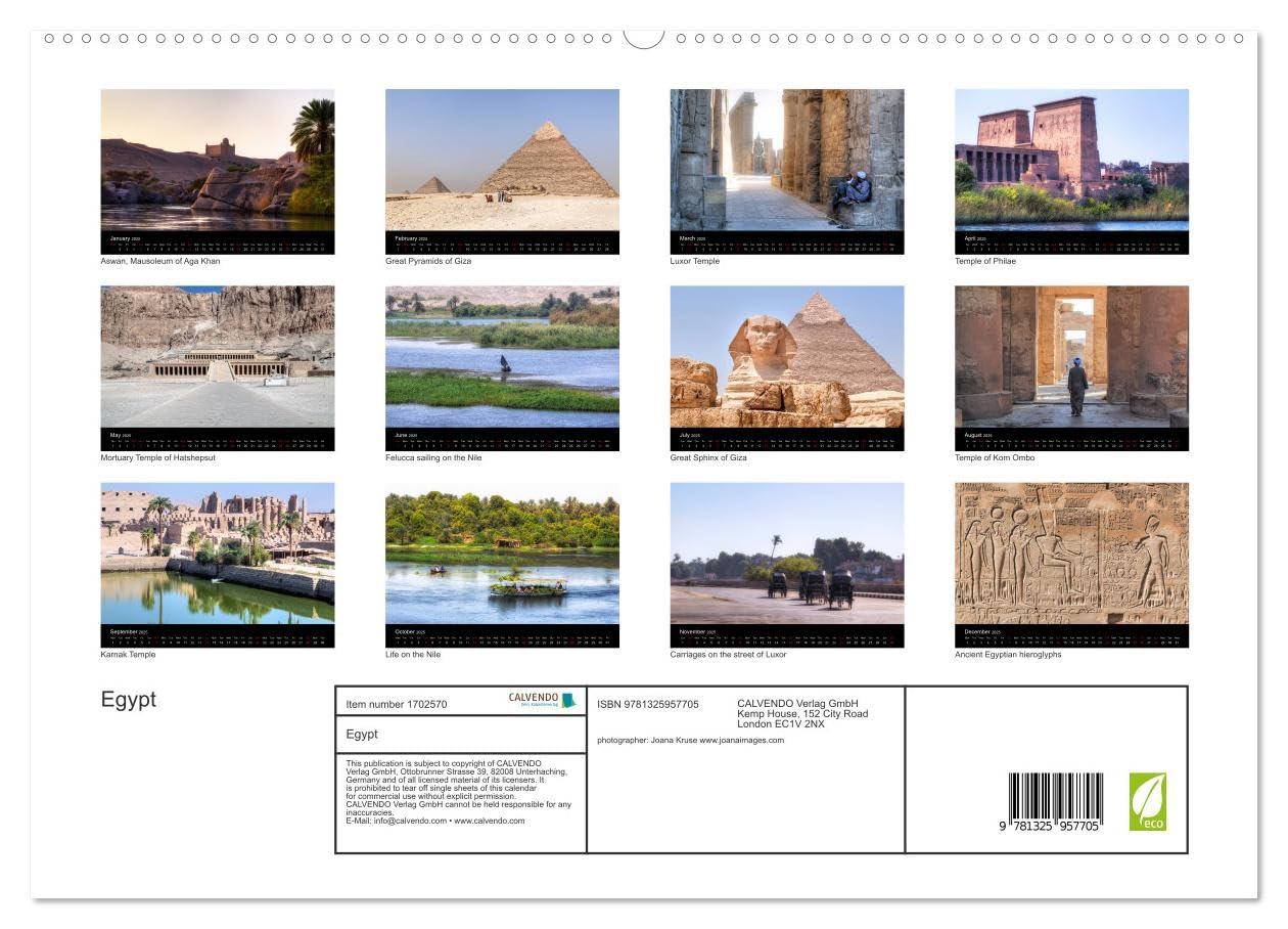 Egypt (hochwertiger Premium Wandkalender 2025 DIN A2 quer), Kunstdruck in Hochglanz Books