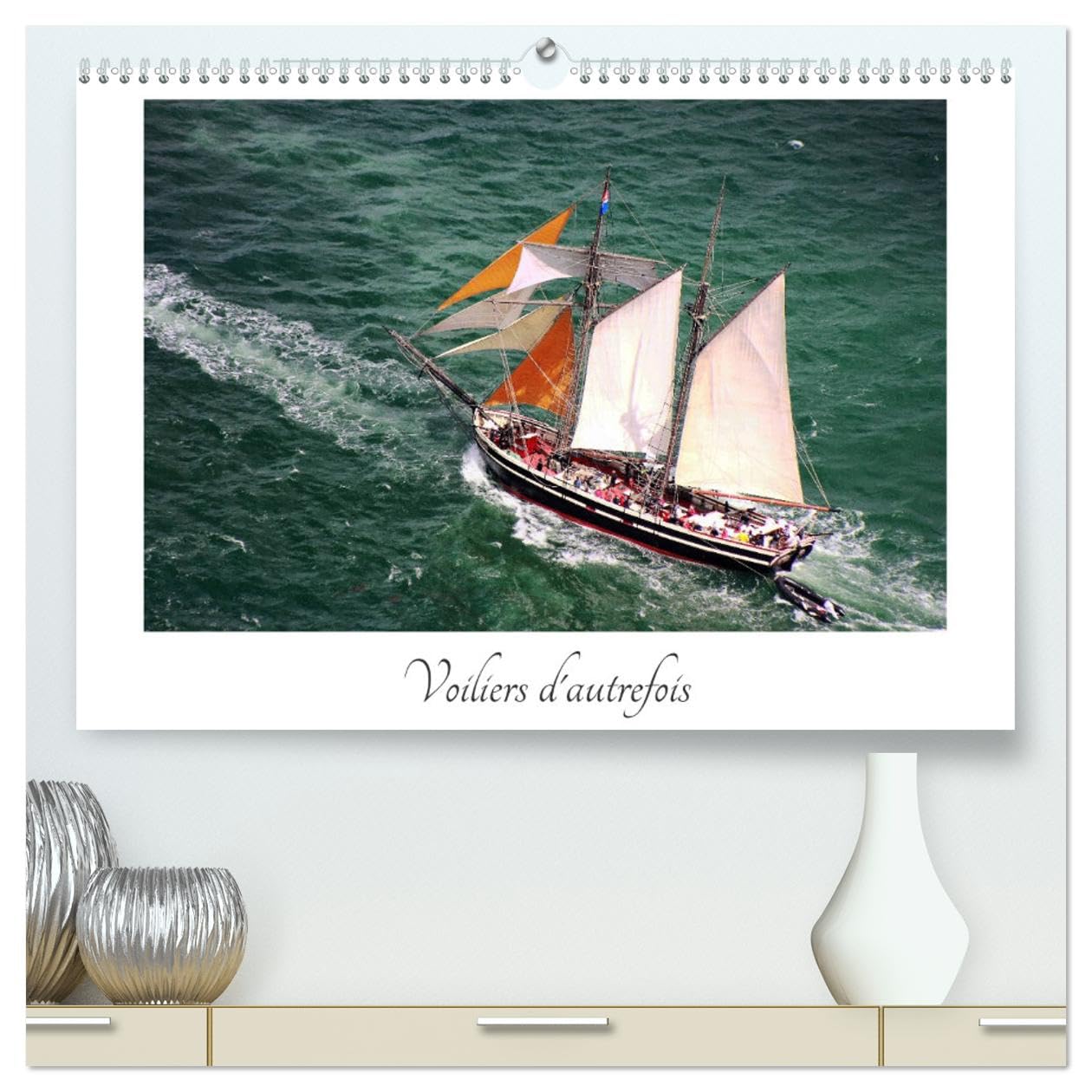Voiliers d'autrefois (hochwertiger Premium Wandkalender 2025 DIN A2 quer), Kunstdruck in Hochglanz Books