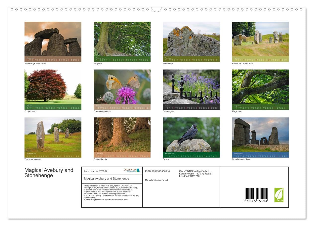 Magical Avebury and Stonehenge (hochwertiger Premium Wandkalender 2025 DIN A2 quer), Kunstdruck in Hochglanz Books