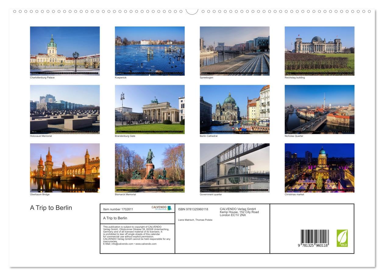 A Trip to Berlin (hochwertiger Premium Wandkalender 2025 DIN A2 quer), Kunstdruck in Hochglanz Books