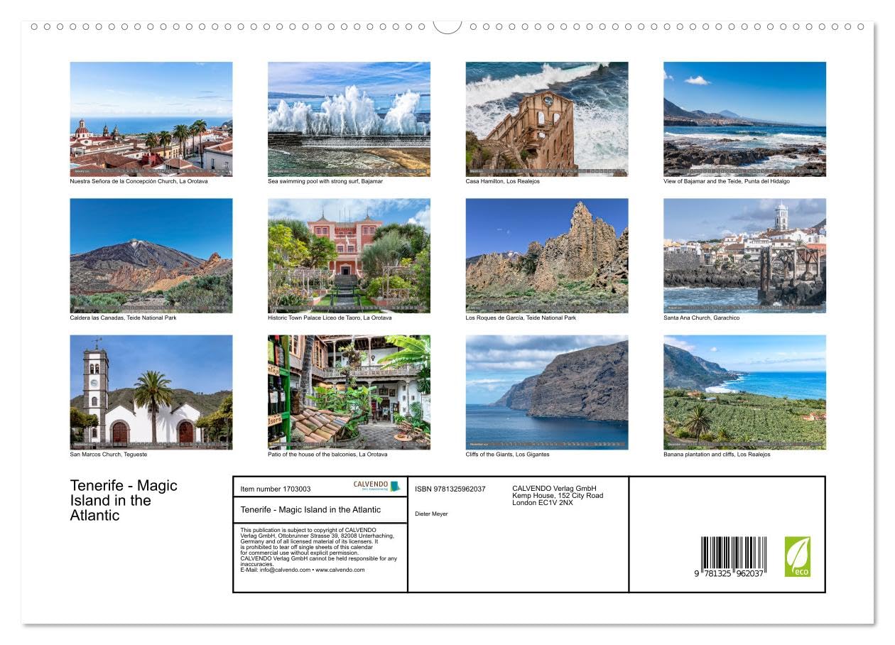 Tenerife - Magic Island in the Atlantic (hochwertiger Premium Wandkalender 2025 DIN A2 quer), Kunstdruck in Hochglanz Books