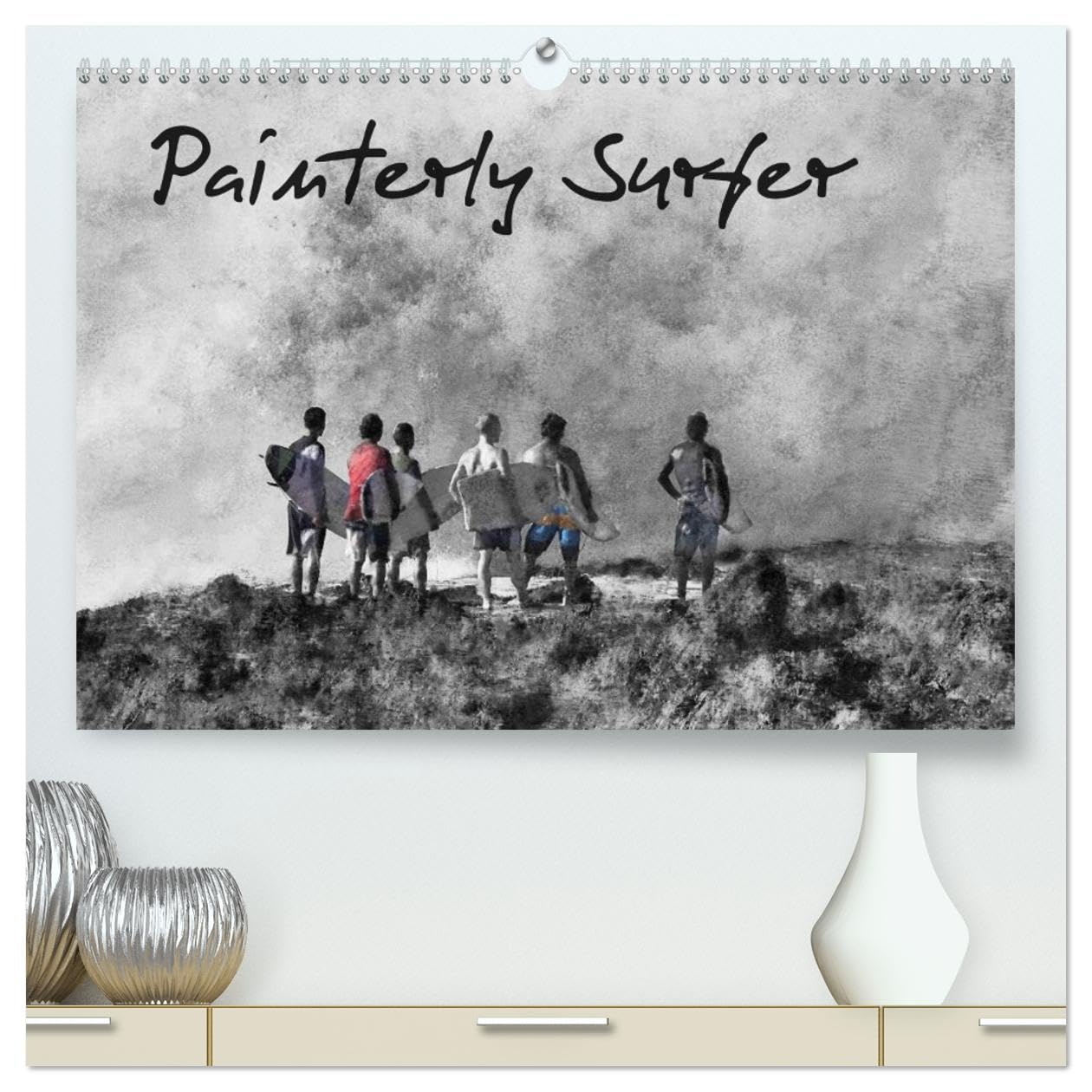 Painterly Surfer (hochwertiger Premium Wandkalender 2025 DIN A2 quer), Kunstdruck in Hochglanz Books