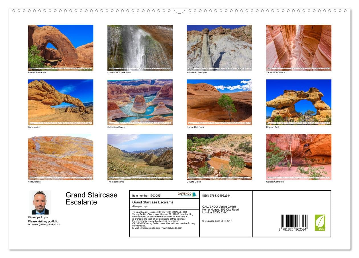 Grand Staircase Escalante (hochwertiger Premium Wandkalender 2025 DIN A2 quer), Kunstdruck in Hochglanz Books