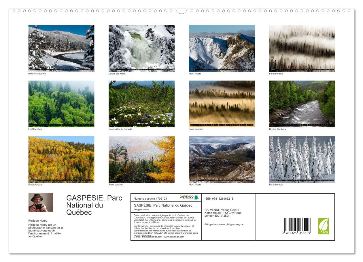GASPÉSIE. Parc National du Québec (hochwertiger Premium Wandkalender 2025 DIN A2 quer), Kunstdruck in Hochglanz Books