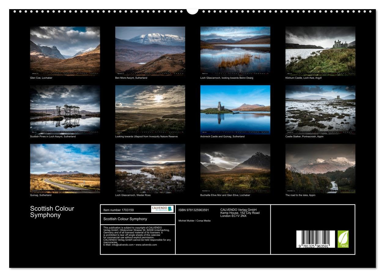 Scottish Colour Symphony (hochwertiger Premium Wandkalender 2025 DIN A2 quer), Kunstdruck in Hochglanz Books