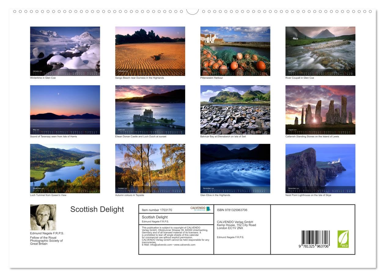 Scottish Delight (hochwertiger Premium Wandkalender 2025 DIN A2 quer), Kunstdruck in Hochglanz Books