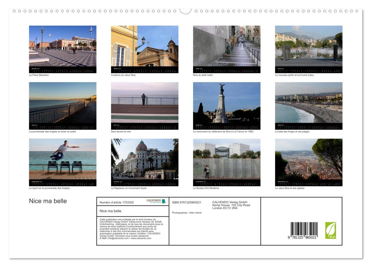 Nice ma belle (hochwertiger Premium Wandkalender 2025 DIN A2 quer), Kunstdruck in Hochglanz Books