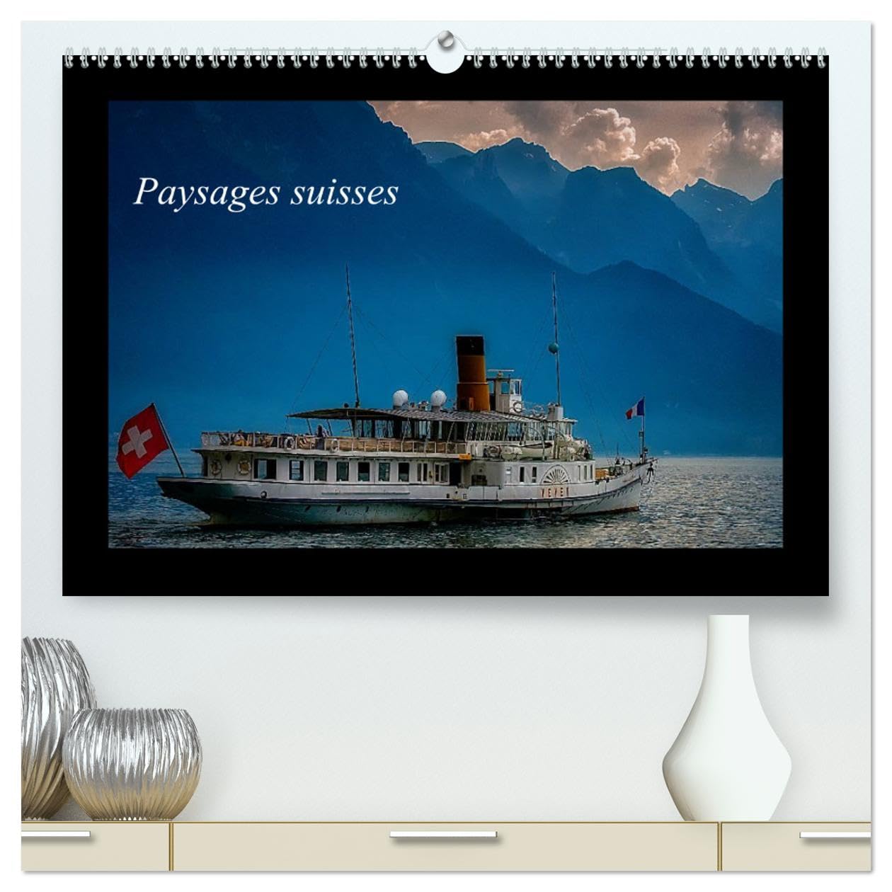 Paysages suisses (hochwertiger Premium Wandkalender 2025 DIN A2 quer), Kunstdruck in Hochglanz Books