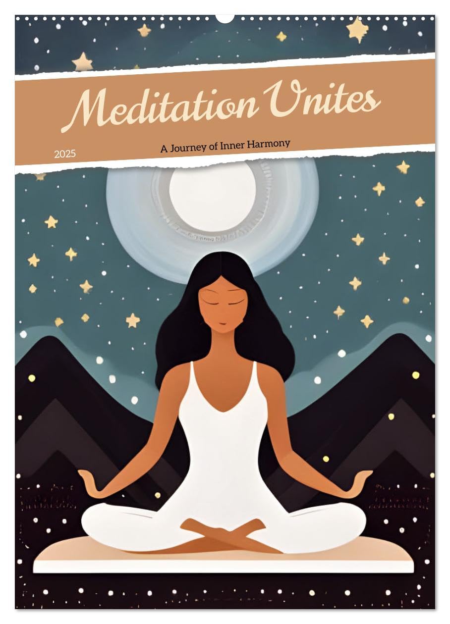 Meditation Unites (Wandkalender 2025 DIN A2 hoch), CALVENDO Monatskalender Health, Nutrition & Fitness