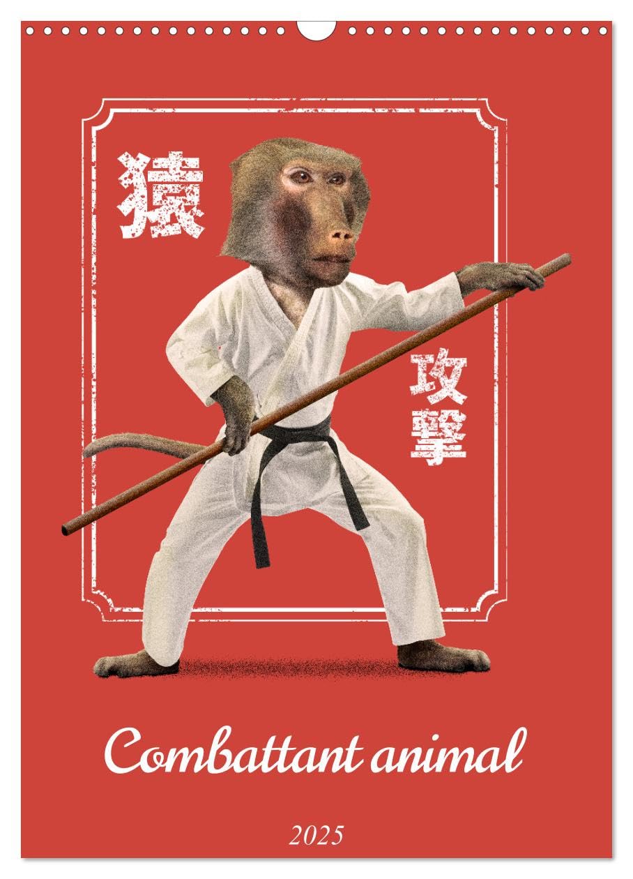 Combattant animal (Wandkalender 2025 DIN A3 hoch), CALVENDO Monatskalender Calendars