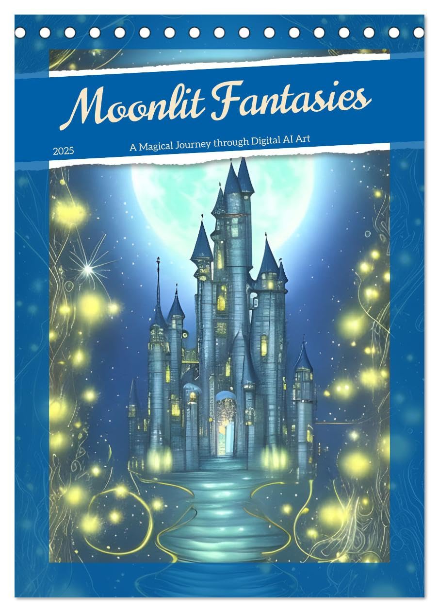 Moonlit Fantasies (Tischkalender 2025 DIN A5 hoch), CALVENDO Monatskalender Calendars