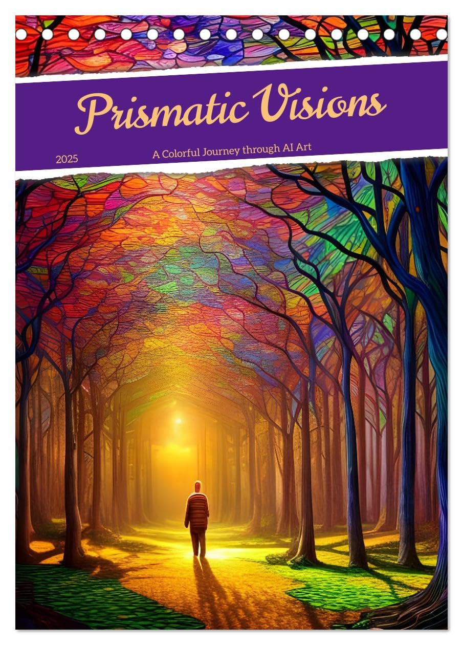 Prismatic Visions (Tischkalender 2025 DIN A5 hoch), CALVENDO Monatskalender Books
