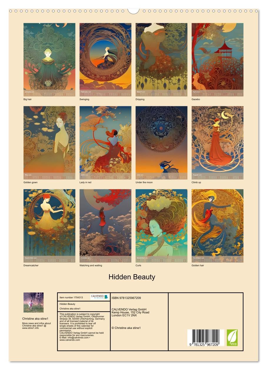 Hidden Beauty (hochwertiger Premium Wandkalender 2025 DIN A2 hoch), Kunstdruck in Hochglanz Books