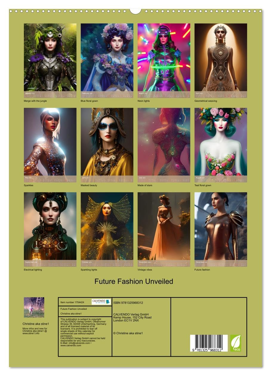 Future Fashion Unveiled (hochwertiger Premium Wandkalender 2025 DIN A2 hoch), Kunstdruck in Hochglanz Books