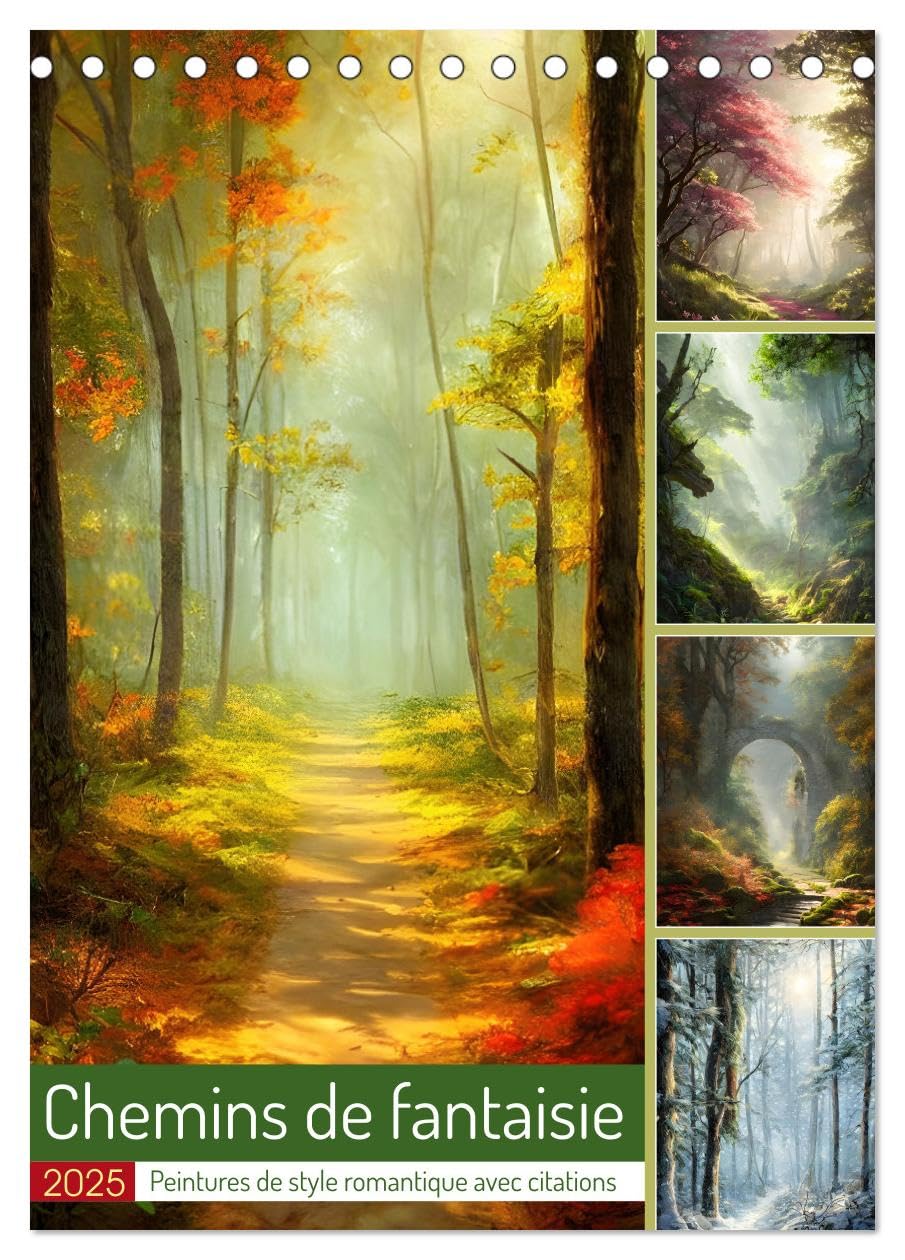 Chemins de fantaisie (Tischkalender 2025 DIN A5 hoch), CALVENDO Monatskalender Calendars
