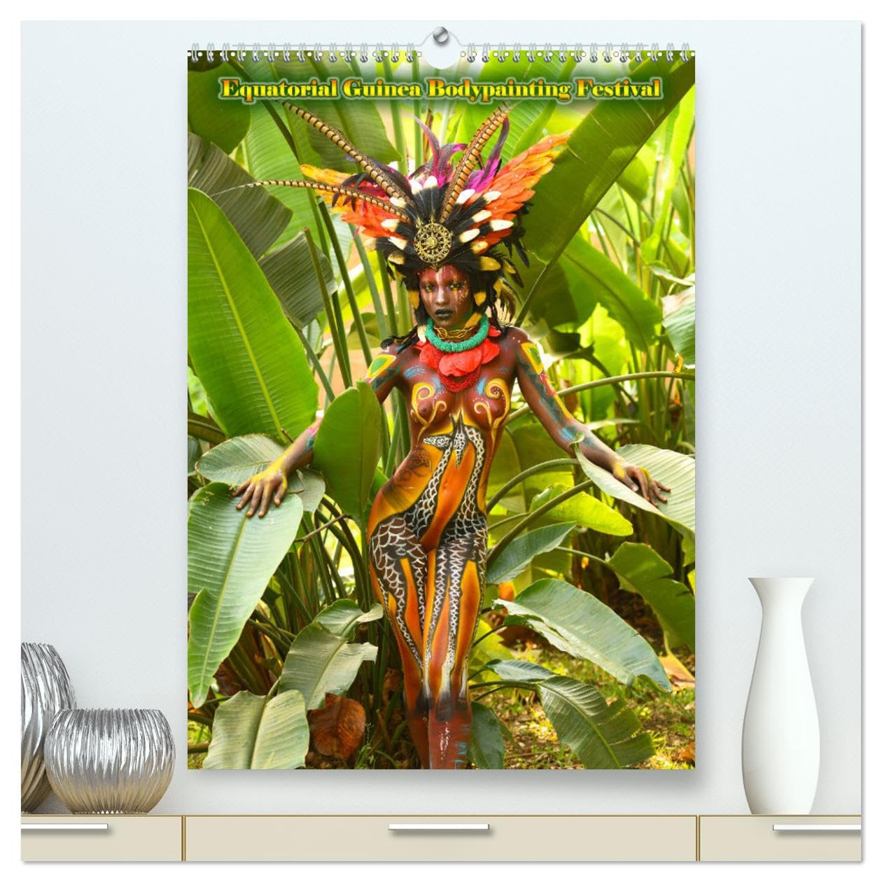 Equatorial Guinea Bodypainting Festival (hochwertiger Premium Wandkalender 2025 DIN A2 hoch), Kunstdruck in Hochglanz Books