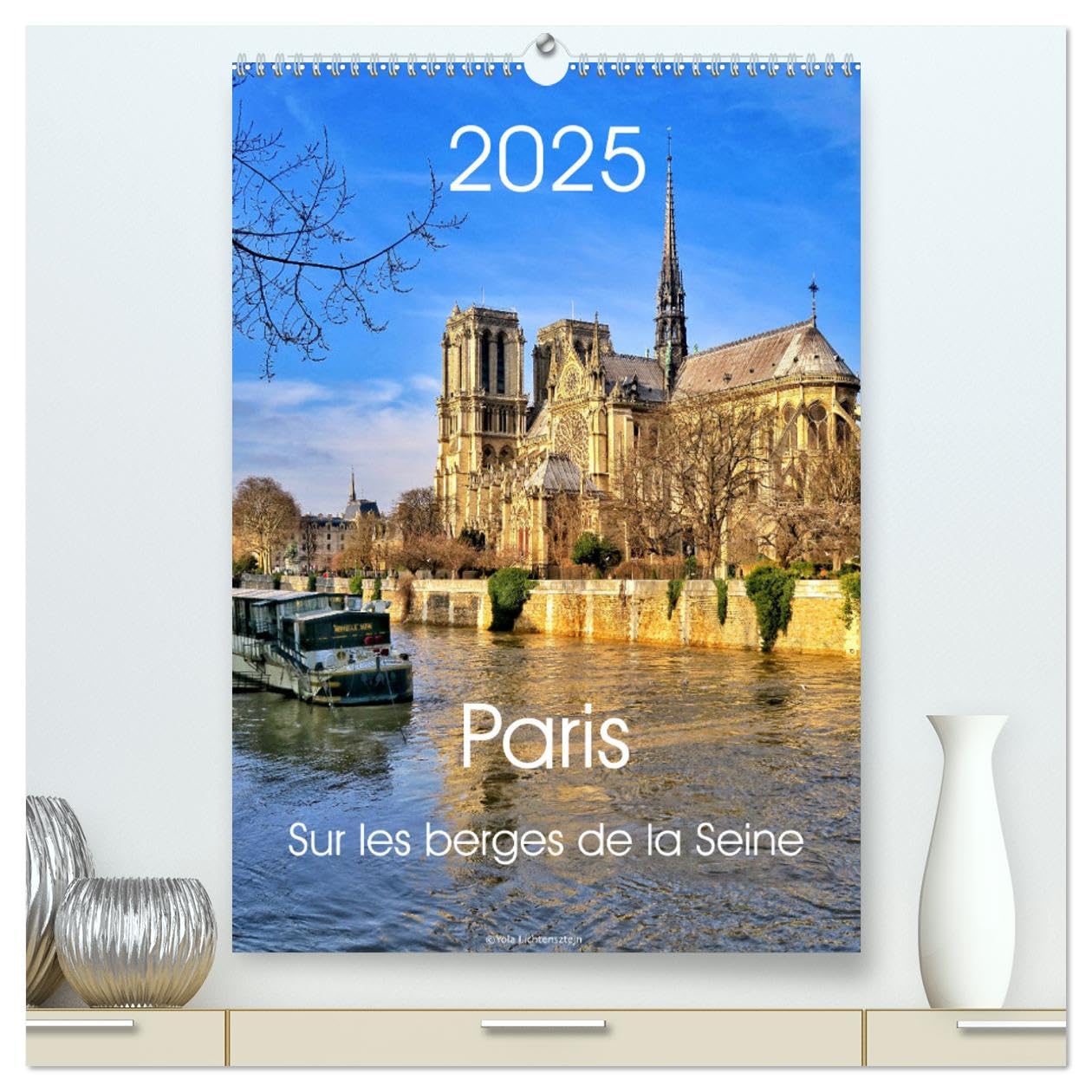 Paris Sur les berges de la Seine (hochwertiger Premium Wandkalender 2025 DIN A2 hoch), Kunstdruck in Hochglanz Books