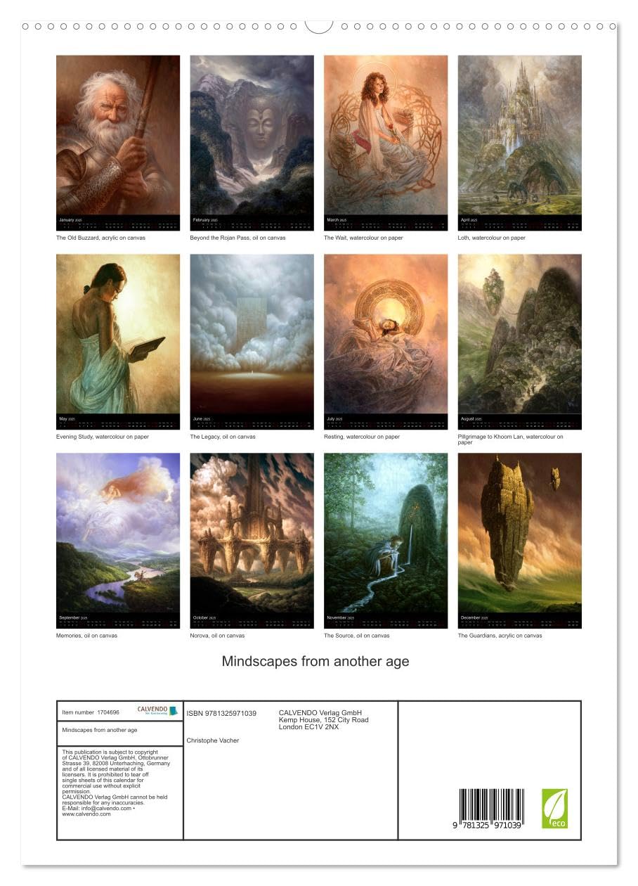 Mindscapes from another age (hochwertiger Premium Wandkalender 2025 DIN A2 hoch), Kunstdruck in Hochglanz Books