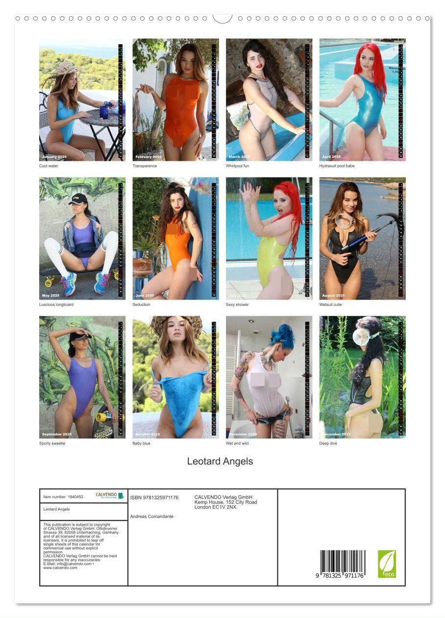 Leotard Angels (hochwertiger Premium Wandkalender 2025 DIN A2 hoch), Kunstdruck in Hochglanz Books
