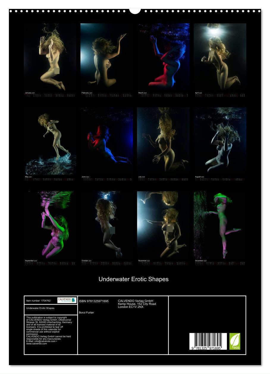 Underwater Erotic Shapes (hochwertiger Premium Wandkalender 2025 DIN A2 hoch), Kunstdruck in Hochglanz Books