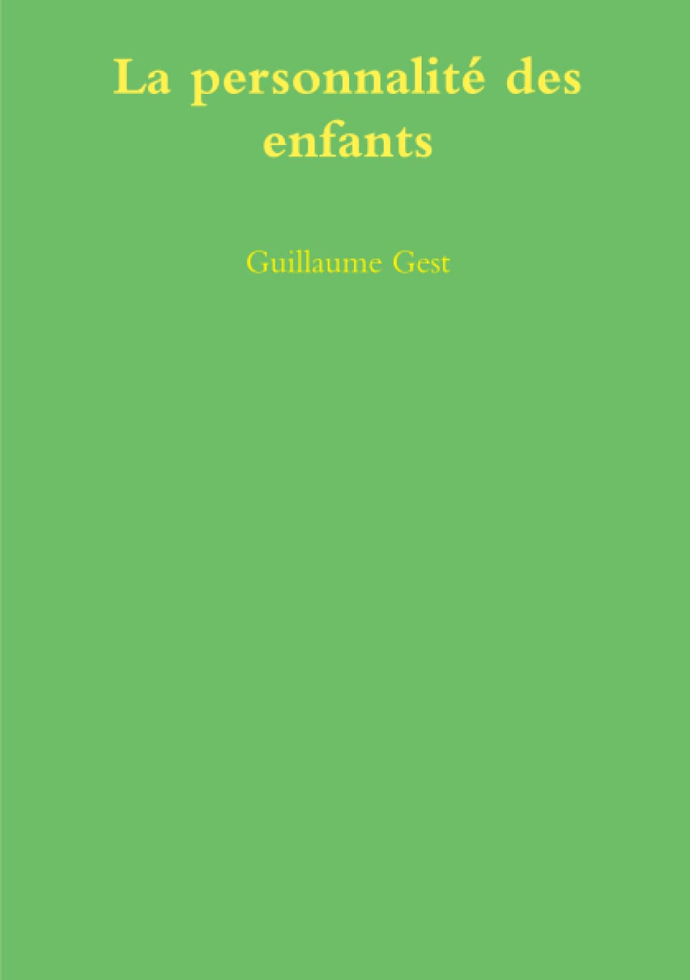 La personnalité des enfants book