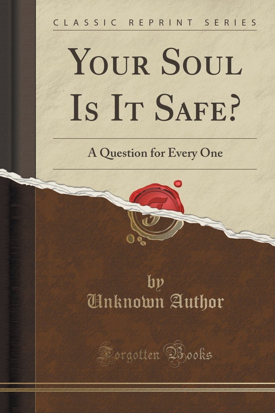 Your Soul Is It Safe?: A Question for Every One (Classic Reprint) Self-help