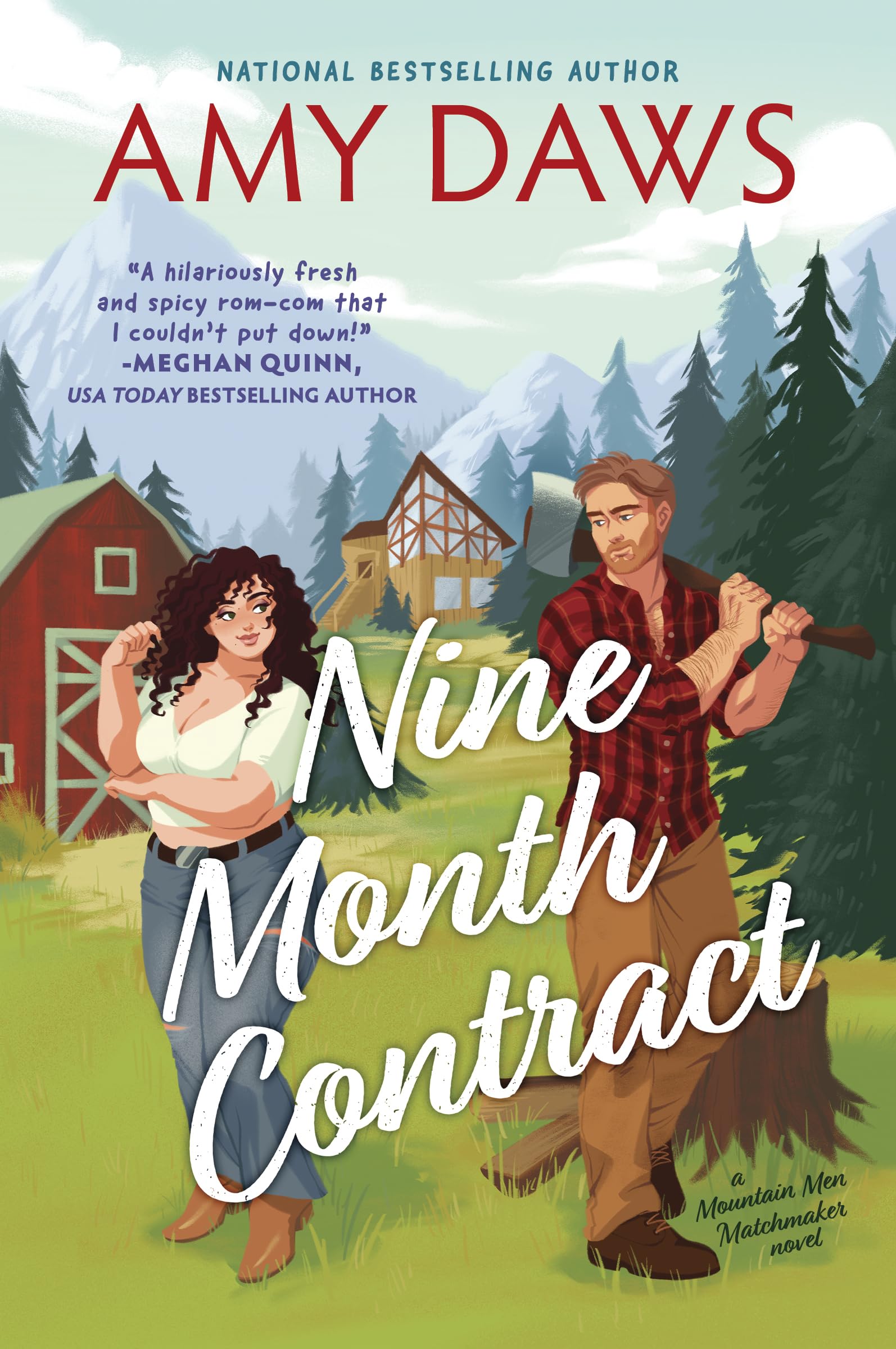 Nine Month Contract: A Hilarious Farming Rom-Com of a Grumpy Mountain Man and the Surrogate for His Child (Mountain Men Matchmaker, 1, Band 1) Contemporary literature