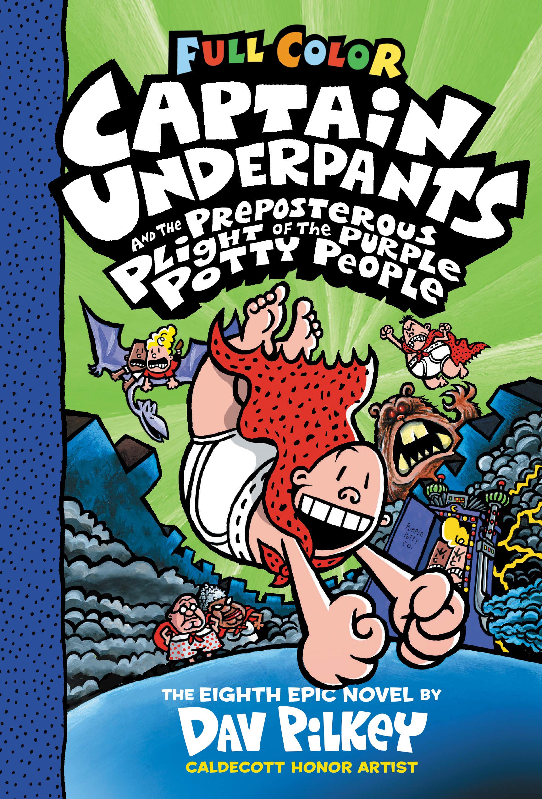 Captain Underpants and the Preposterous Plight of the Purple Potty People: Full Color (Captain Underpants, 8, Band 8) Manga