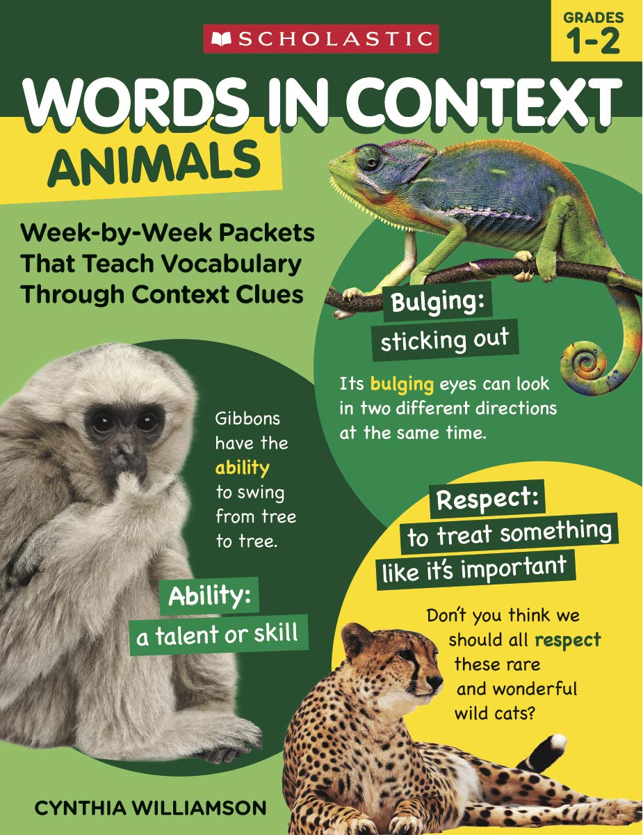 Words in Context: Animals: Week-By-Week Packets That Teach Vocabulary Through Context Clues Education & Training