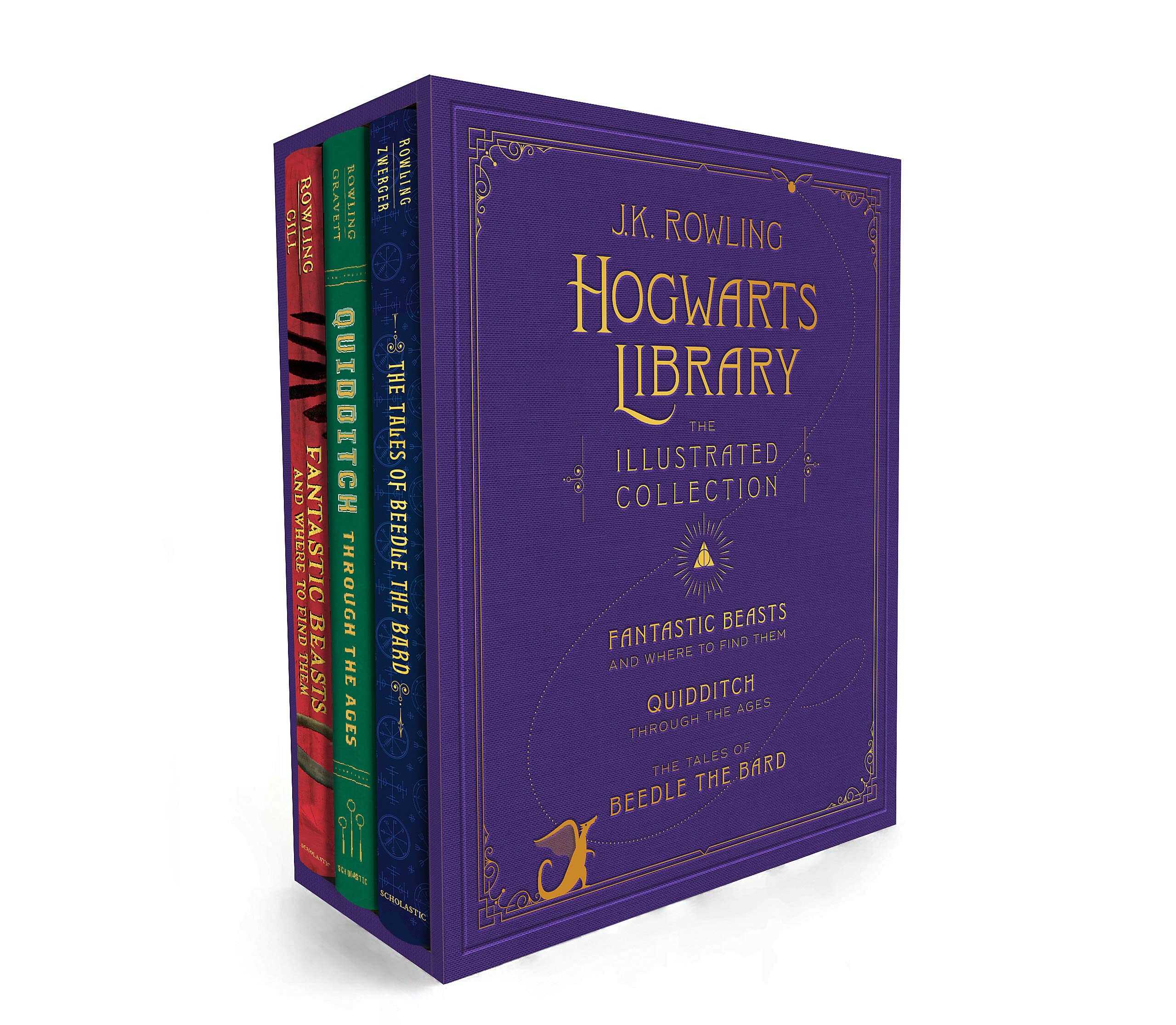 Hogwarts Library, the Illustrated Collection: Fantastic Beasts and Where to Find Them / Quidditch Through the Ages / the Tales of Beedle the Bard (Harry Potter) Fairy Tales & Legends