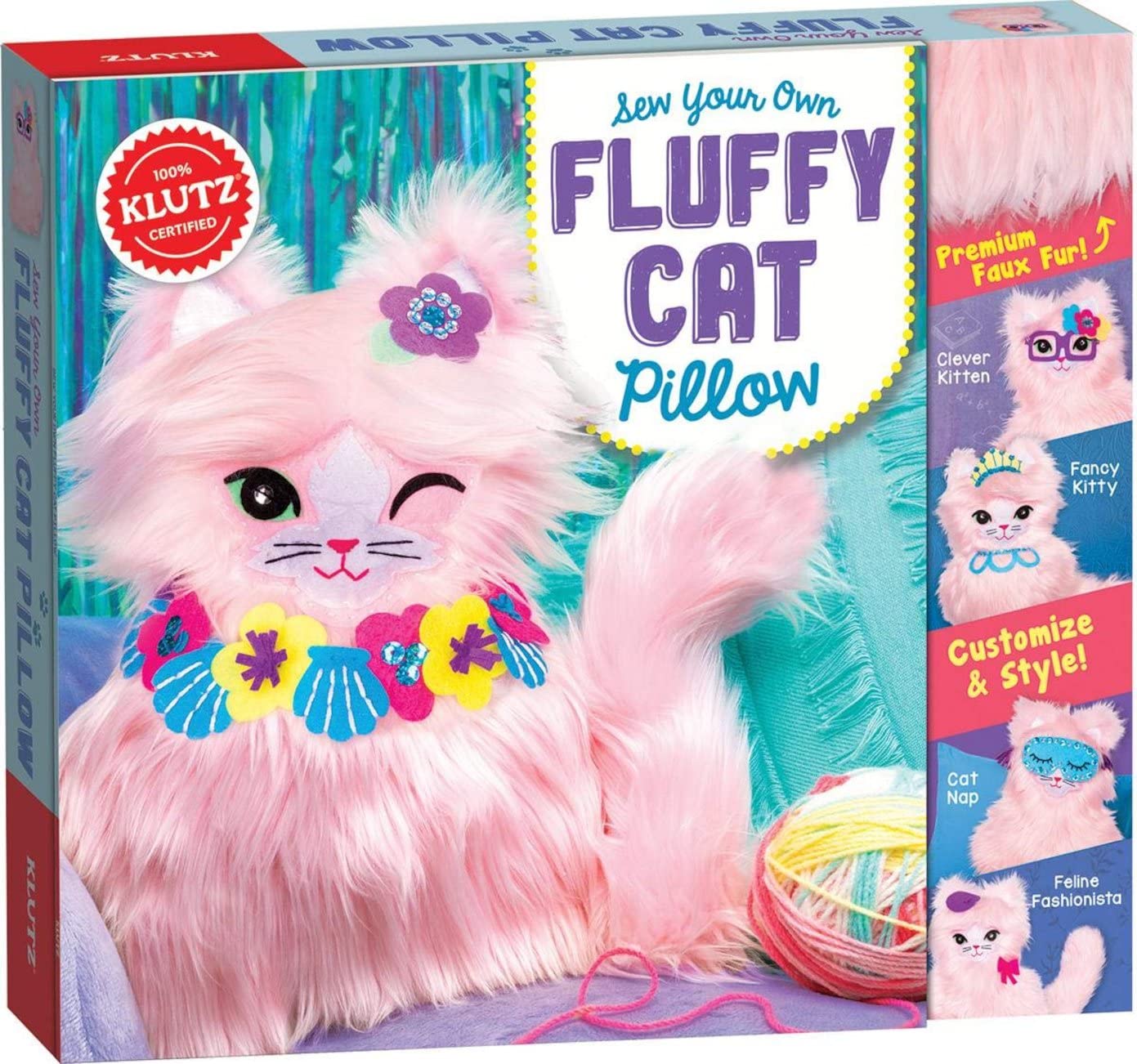 Sew Your Own Fluffy Cat Pillow (Klutz) Hobbies & Crafts