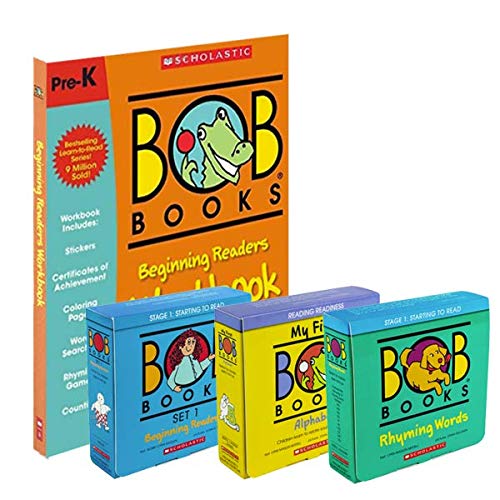 Bob Books Complete Stage 1: Beginning Readers Set | 3 Book Sets plus Workbook Books