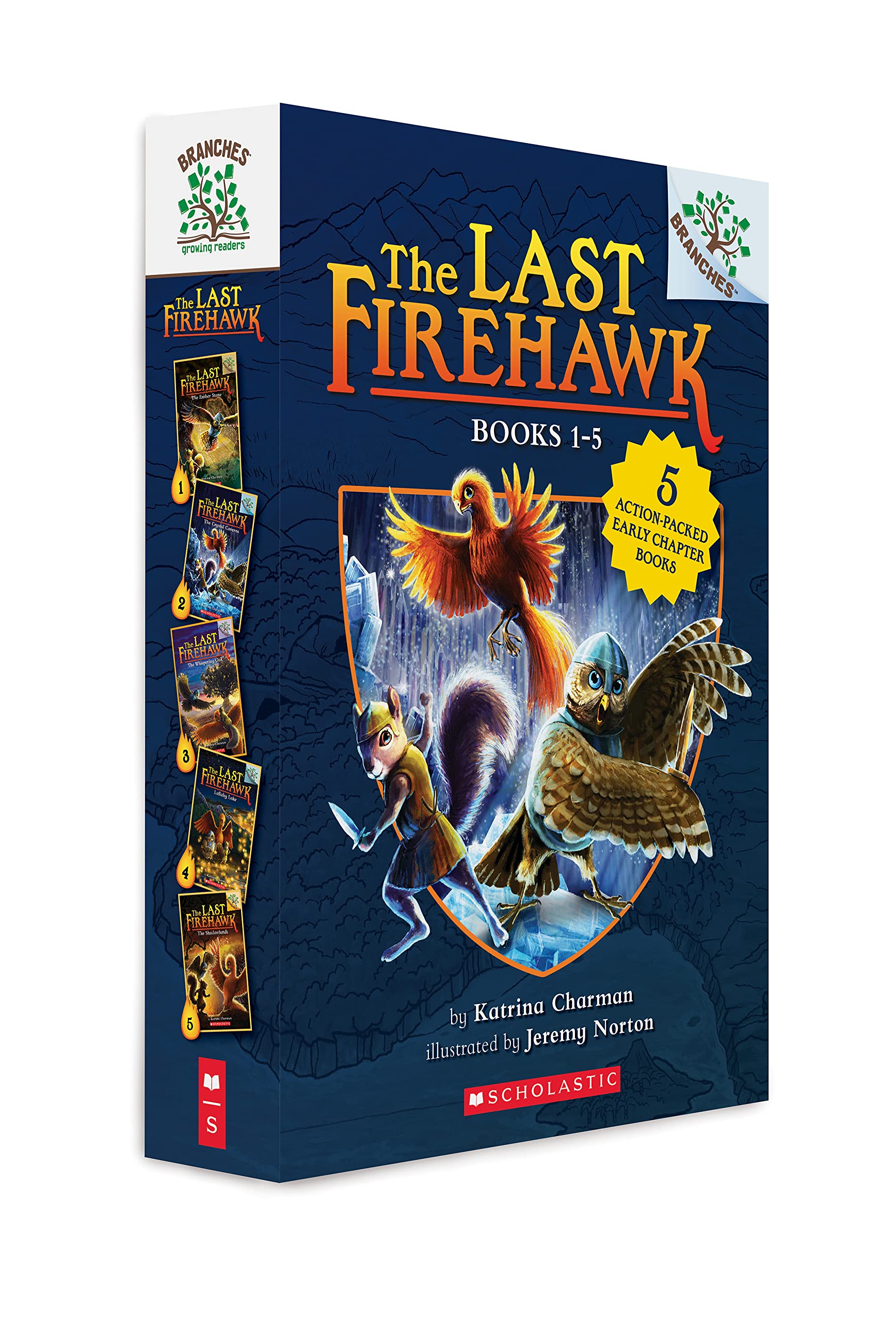 The Last Firehawk Series: The Ember Stone / the Crystal Caverns / the Whispering Oak / Lullaby Lake / the Shadowlands (The Last Firehawk, 1-5) Novels & Short Stories