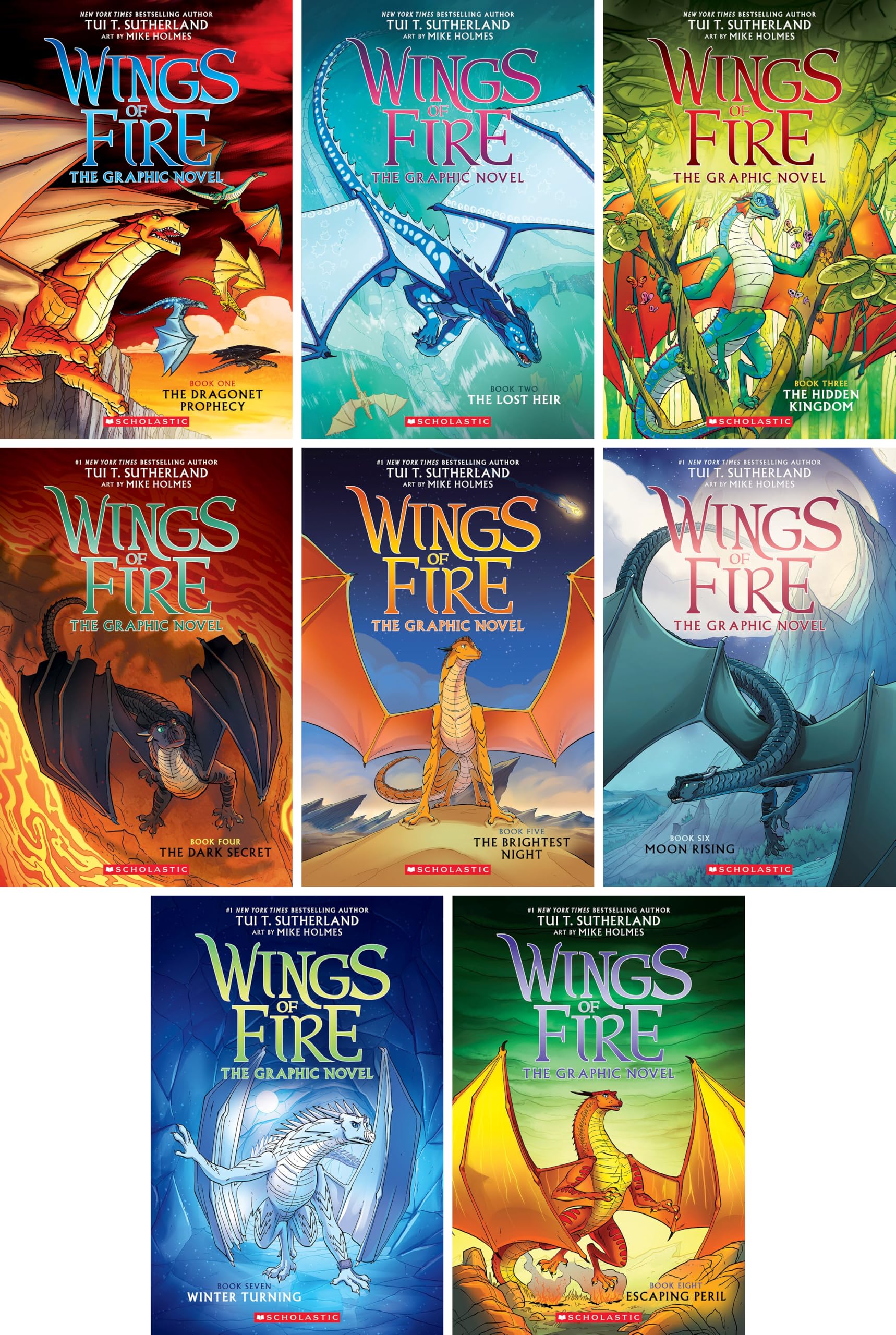 Wings of Fire Graphic Novels Series Set (Graphix Books 1-8) Books
